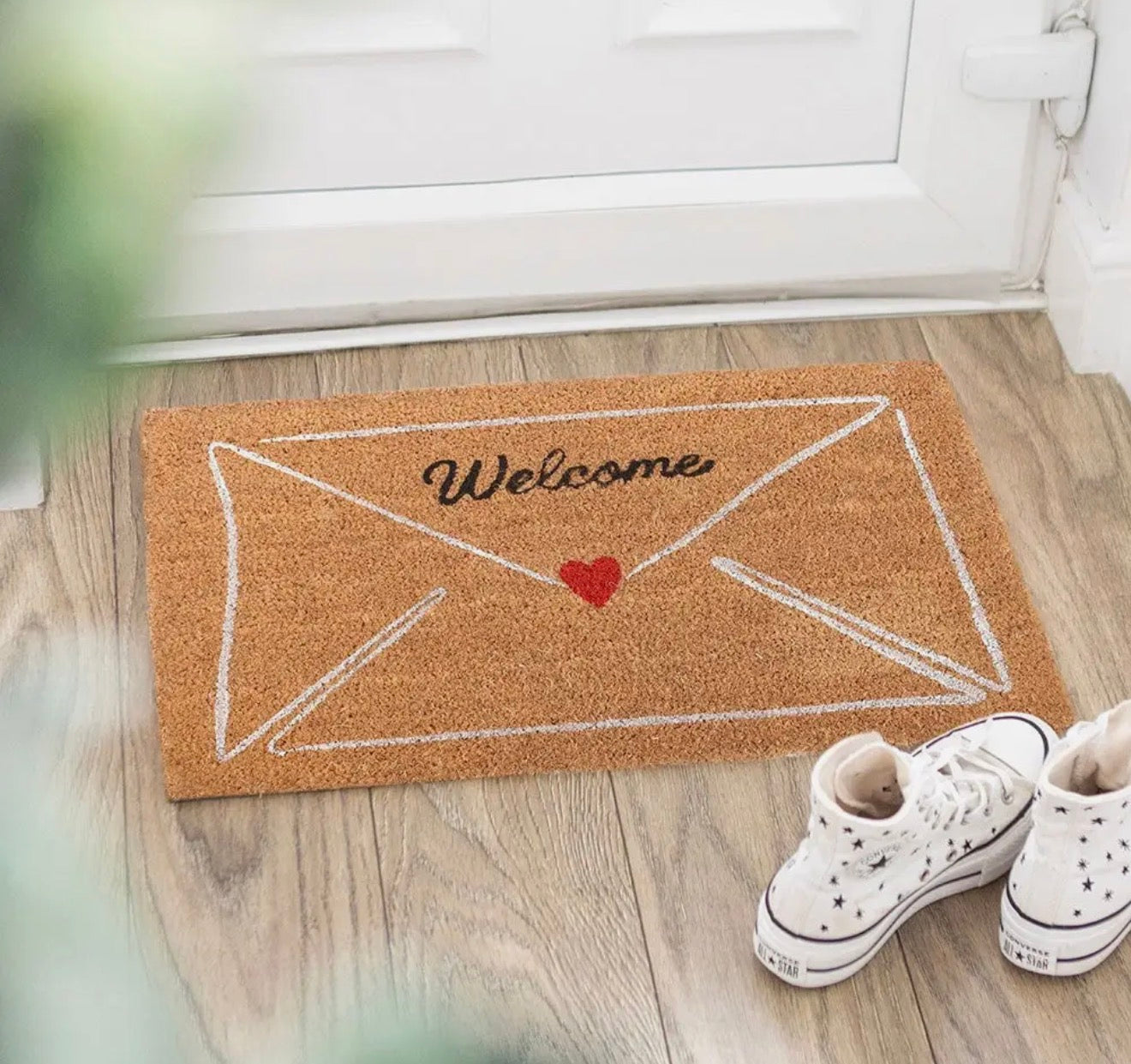 welcome love envelope doormat