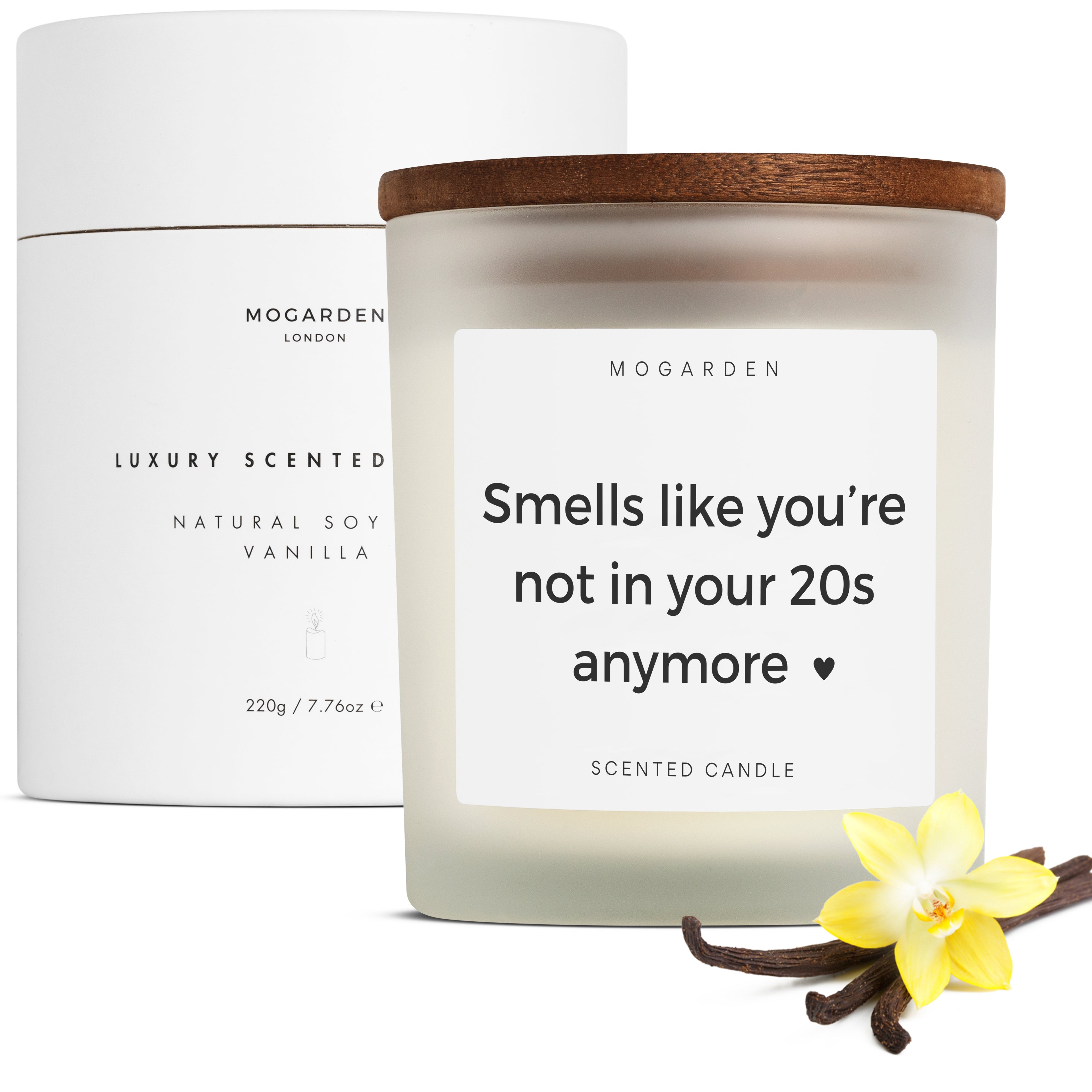 30th Birthday Gifts for Women Men, 30th Birthday Candle Gift, Luxury Vanilla Scented Candle 220g