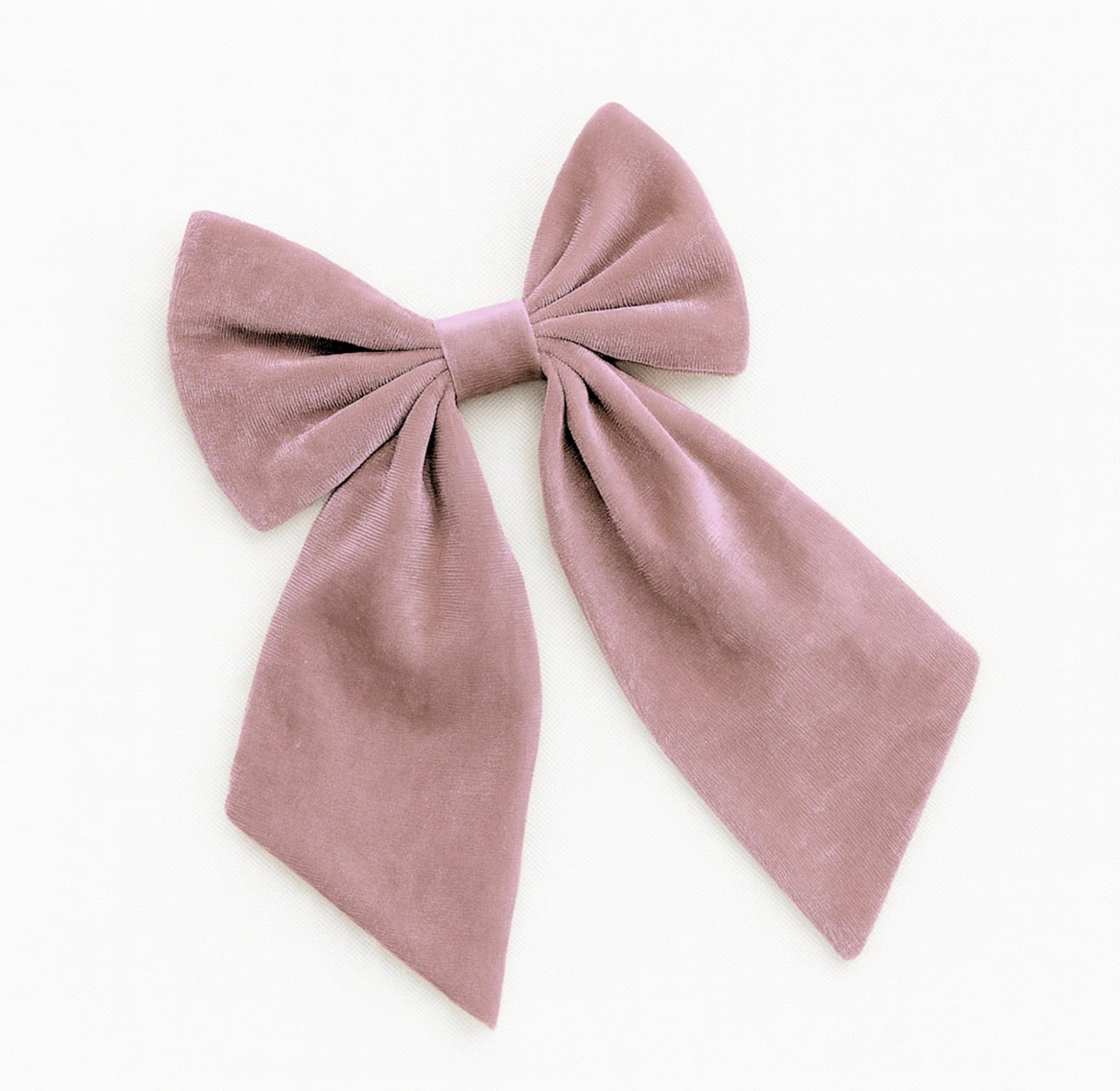 XL VELVET HAIR BOW - ROSE PINK