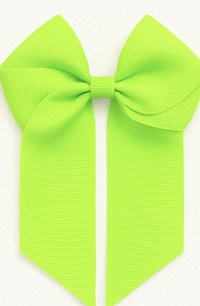 Green 4” hair bow