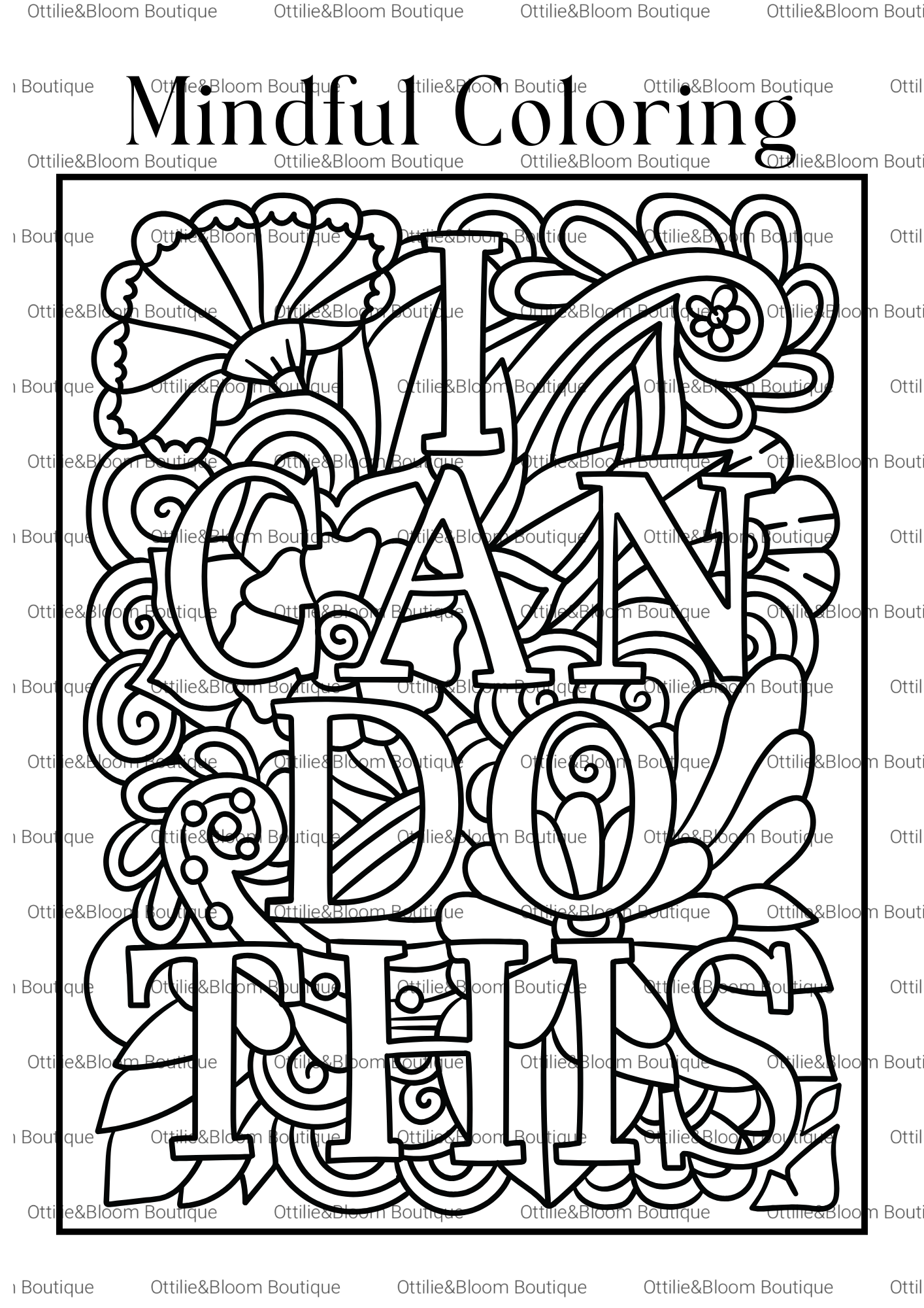 Anxiety Colouring Book - Personlised