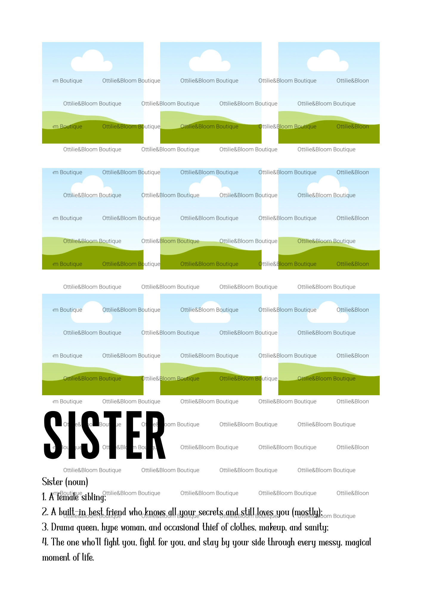 Sister print - A4 glossy