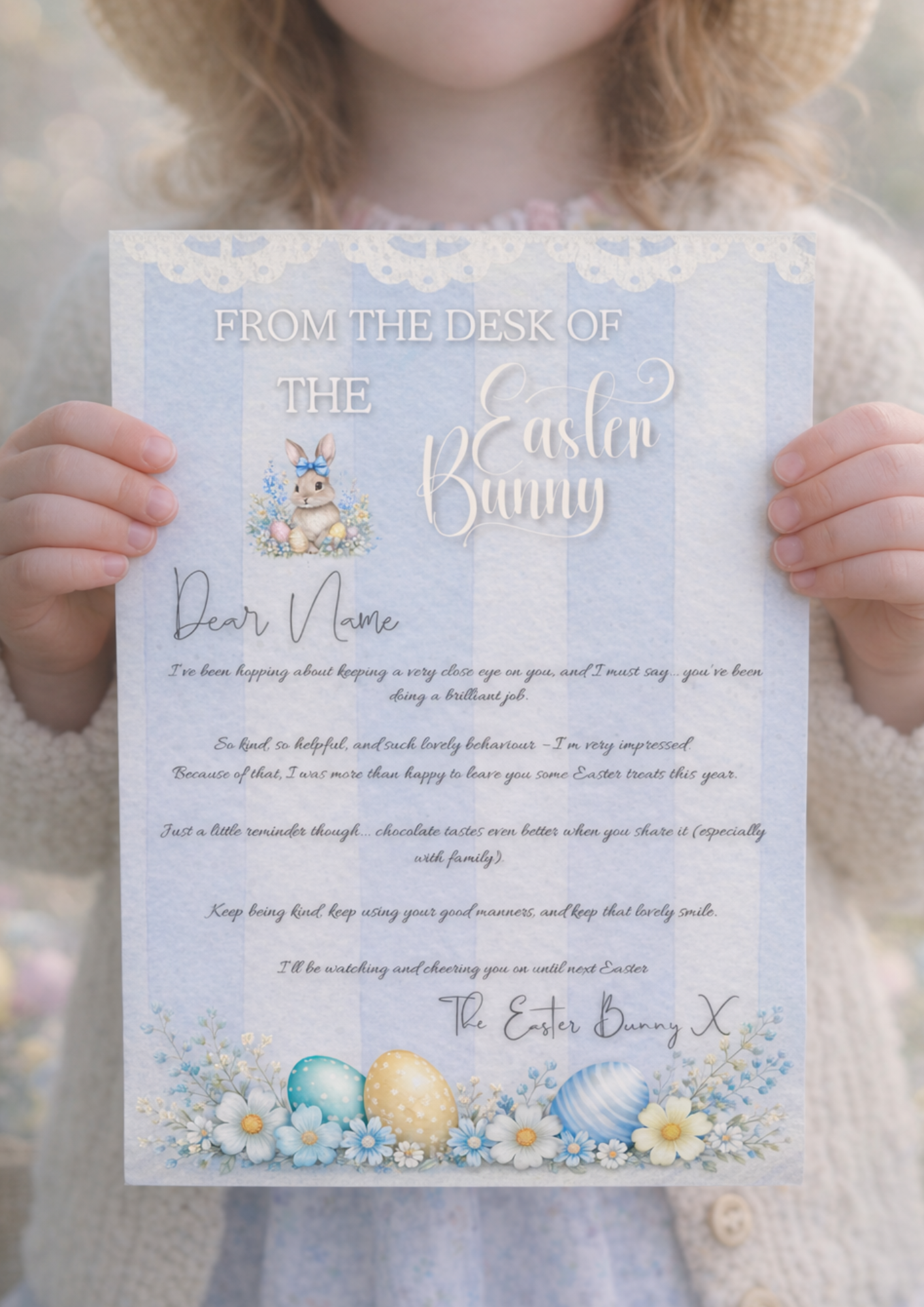 From the desk of the Easter bunny letter