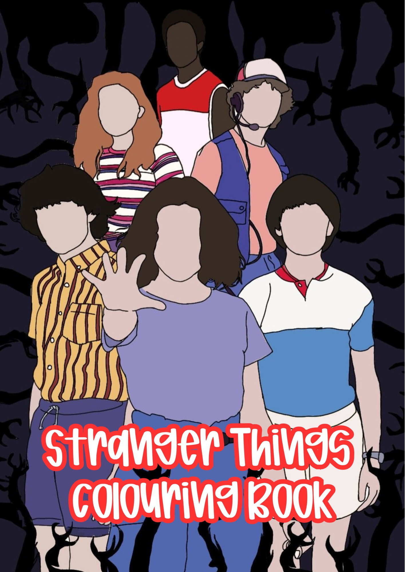 Stranger things colouring book A4