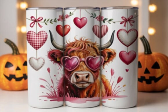Highland cow tumbler