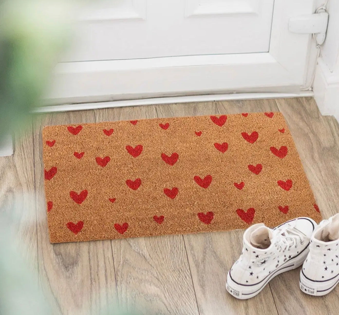 love heart door mat