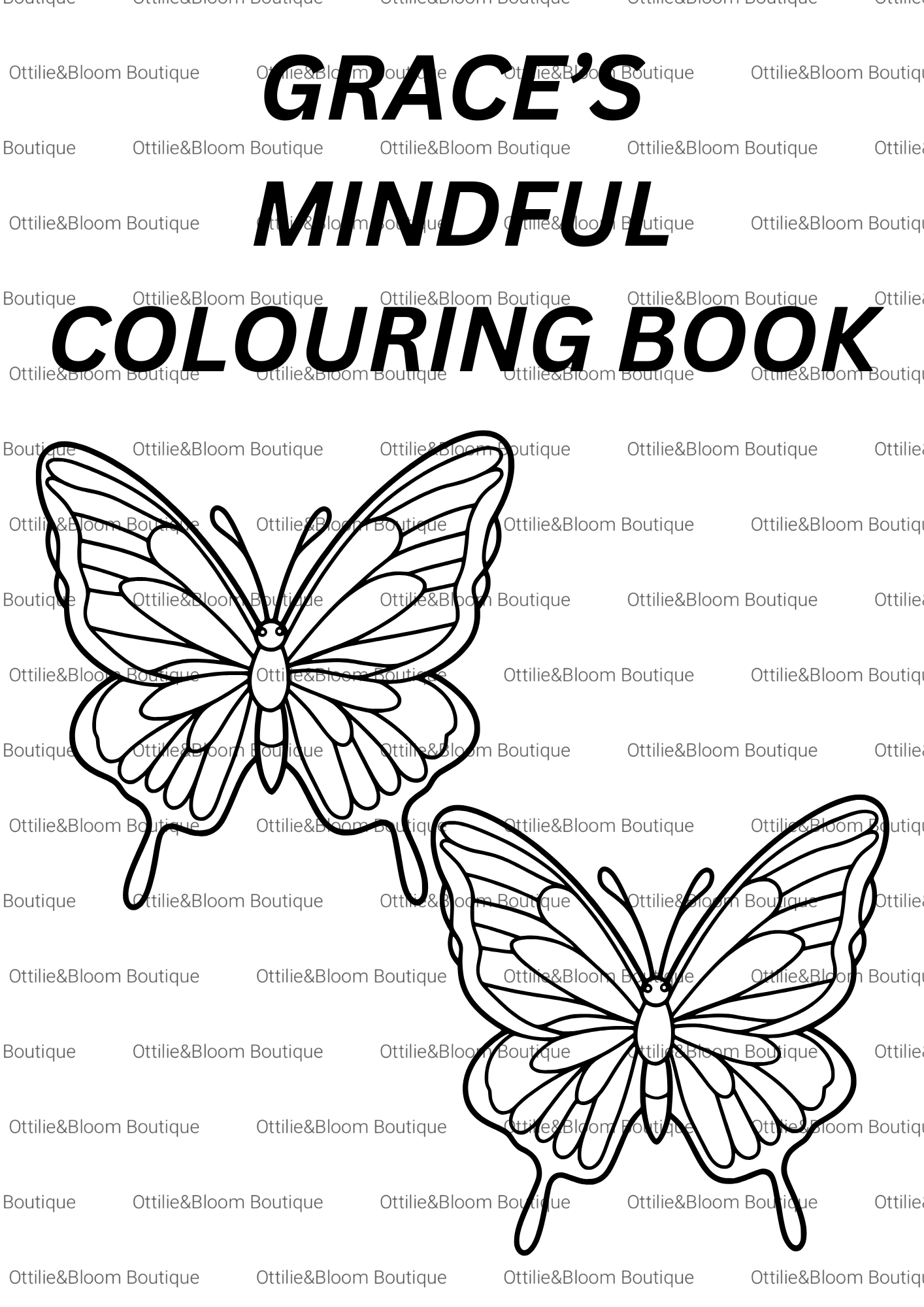 Anxiety Colouring Book - Personlised