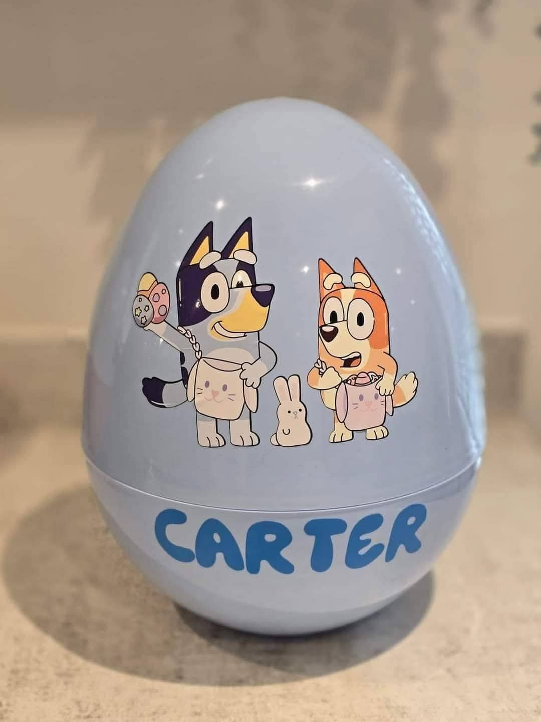 Bluey Easter fillable Easter egg