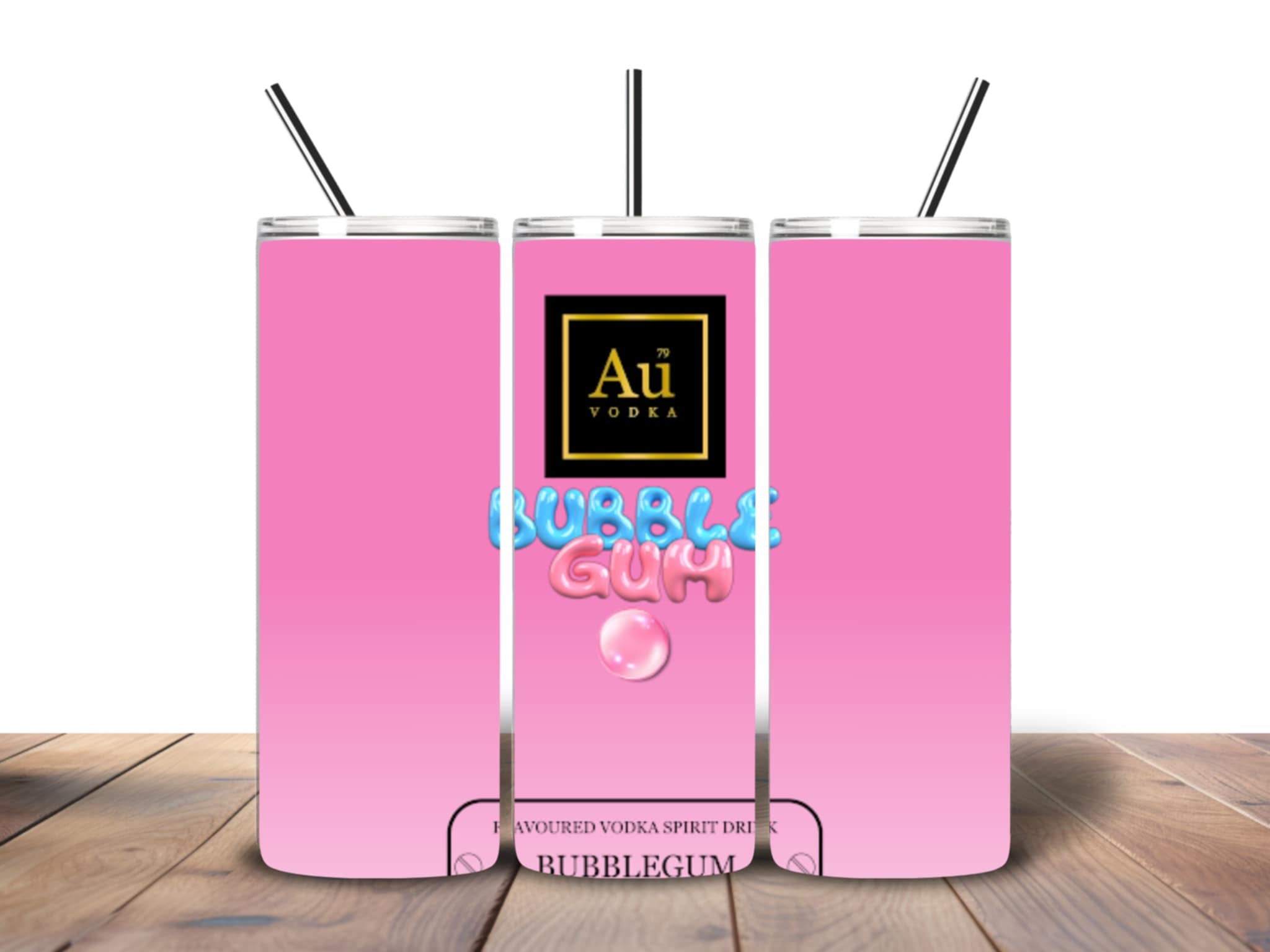Pink AU bubble gum tumbler
