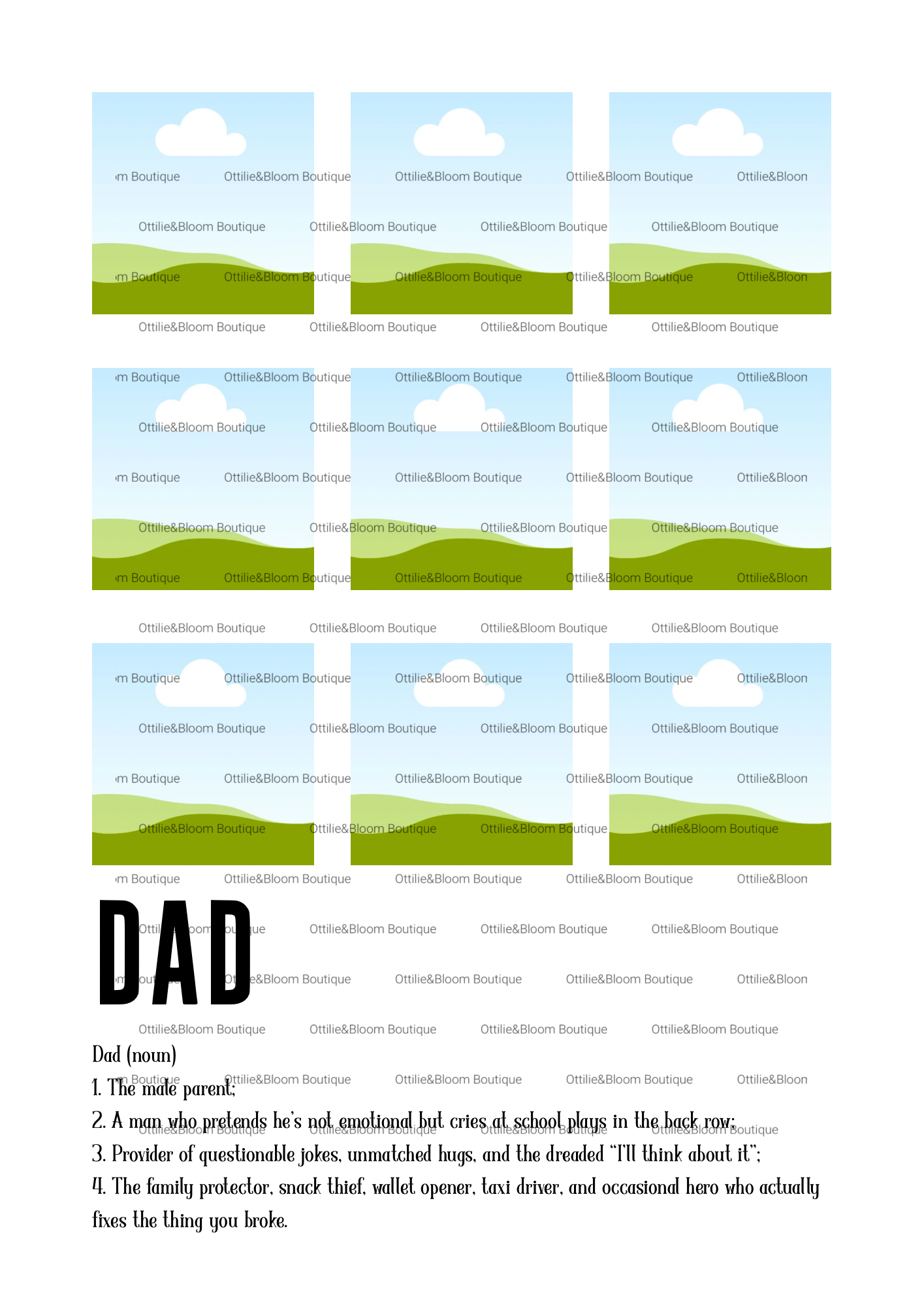 Dad print - A4 glossy