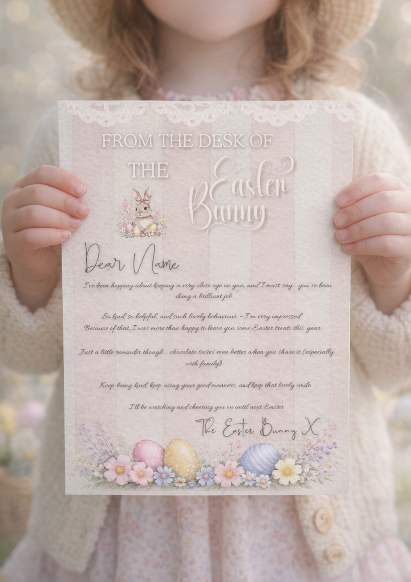 From the desk of the Easter bunny letter