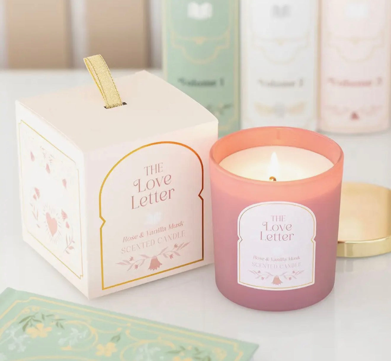 The love letter rose & vanilla musk candle