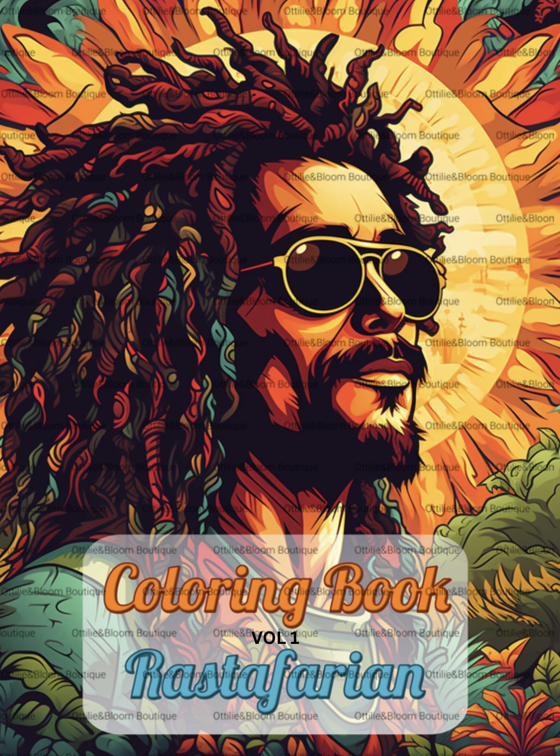 Rastafarian colouring book A4