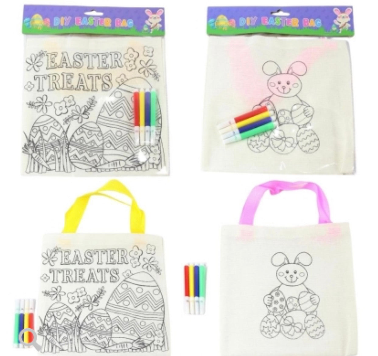 Colour your own Easter bag