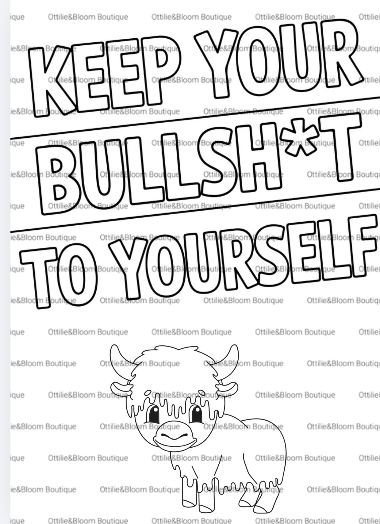 Swear word Personlised colouring book