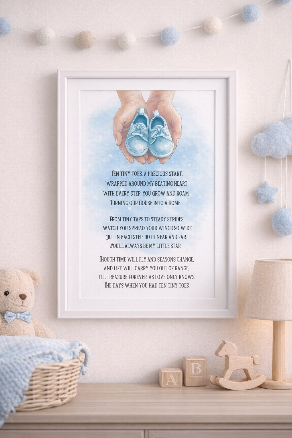 Ten tiny toes nursery printed