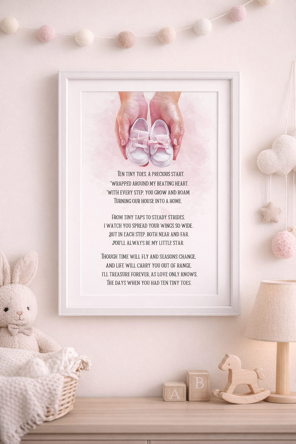 Ten tiny toes nursery printed