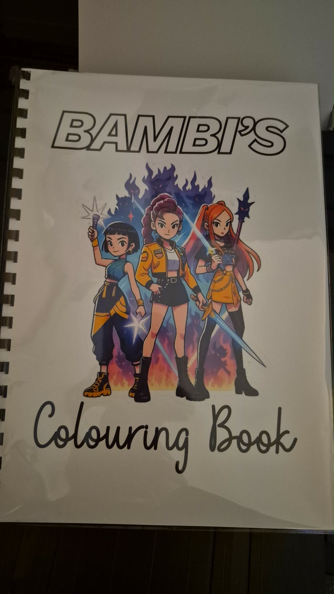 Kpop personalised colouring book A4