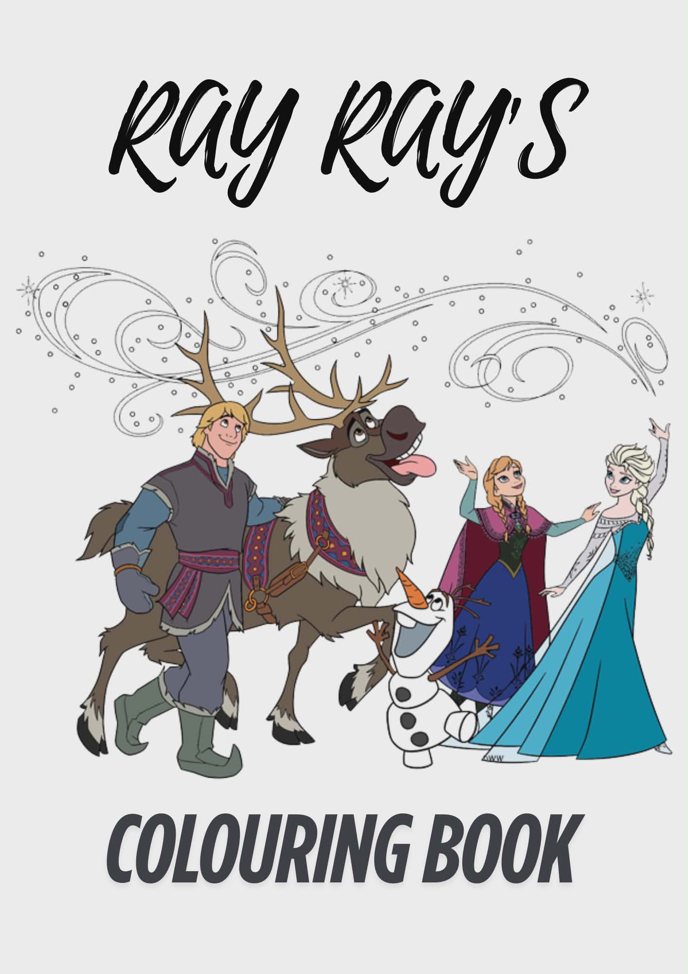 Frozen colouring book - personalised A4