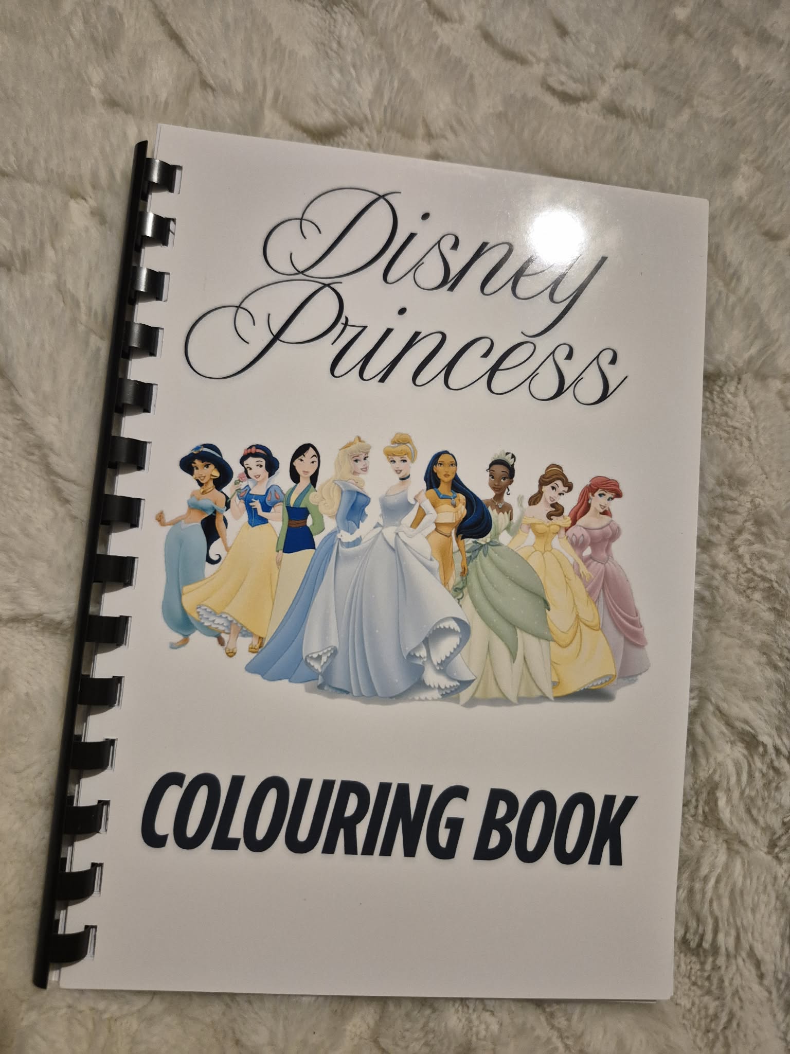 Disney princess Personlised colouring book A4